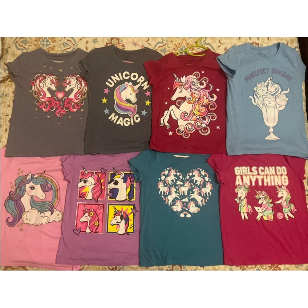 The Children's Place Girl’s Short Sleeve Tees - 8 total